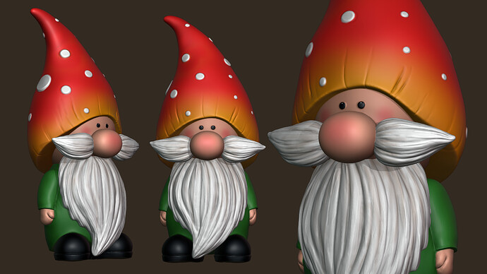 Cute Garden Gnome Character Sculpt 10