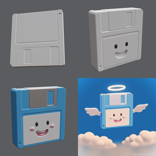 metin-seven_stylized-3d-illustrator-cartoon-character-designer_diskette-angel-heaven_wip