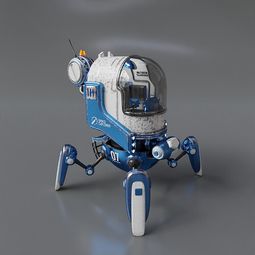 Robot -  White and blue -  IG - 001