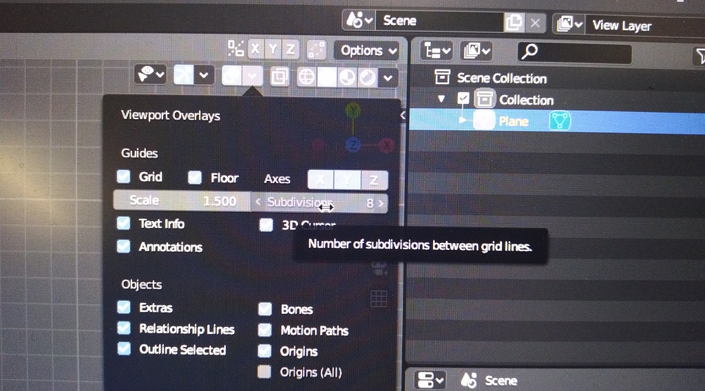 Number Of Subdivisions Between Grid Lines Basics Interface Blender Artists Community