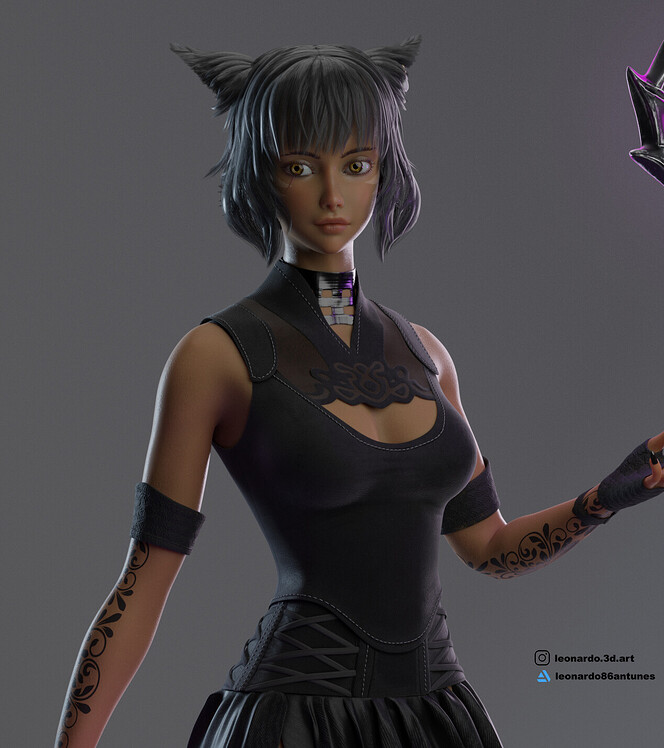 Ffxiv Fanart Miqote Finished Projects Blender Artists Community 3953