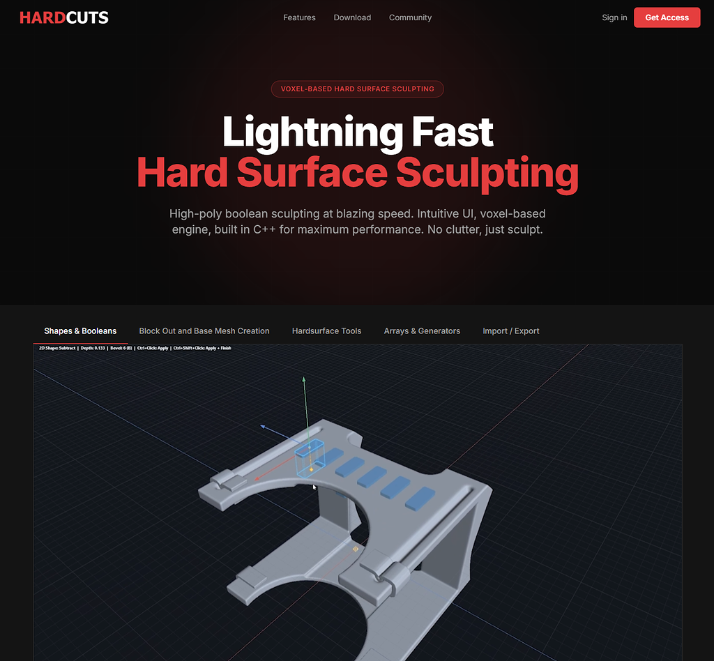 Sdf Modelling HardCuts Alpha released – voxel / SDF hard surface modeling tool with ...