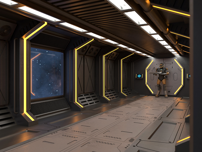 Corridor sci fi - Finished Projects - Blender Artists Community