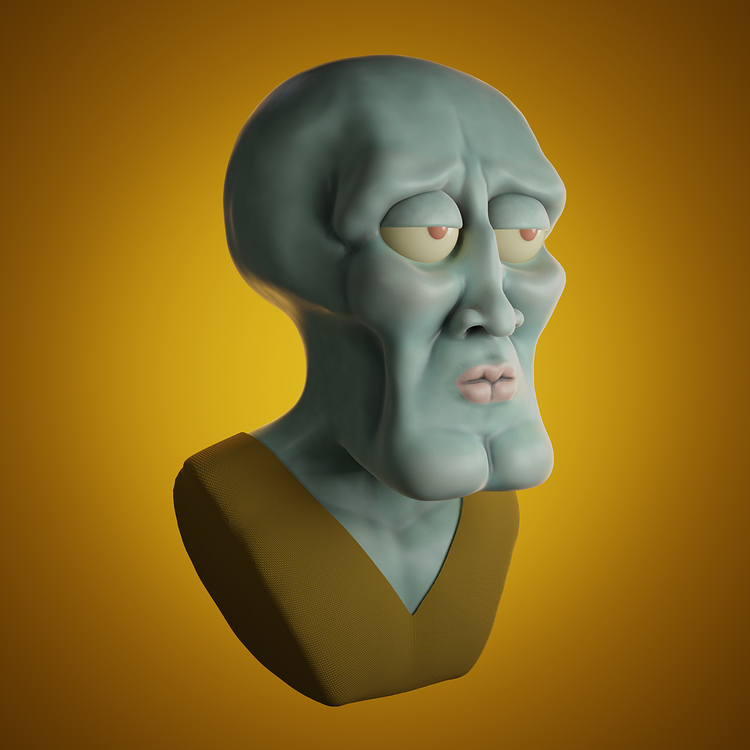 Handsome Squidward - Finished Projects - Blender Artists Community