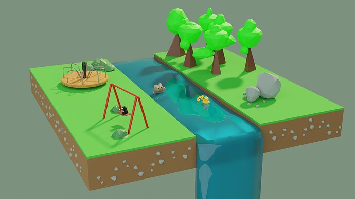 Full Low-poly Garden