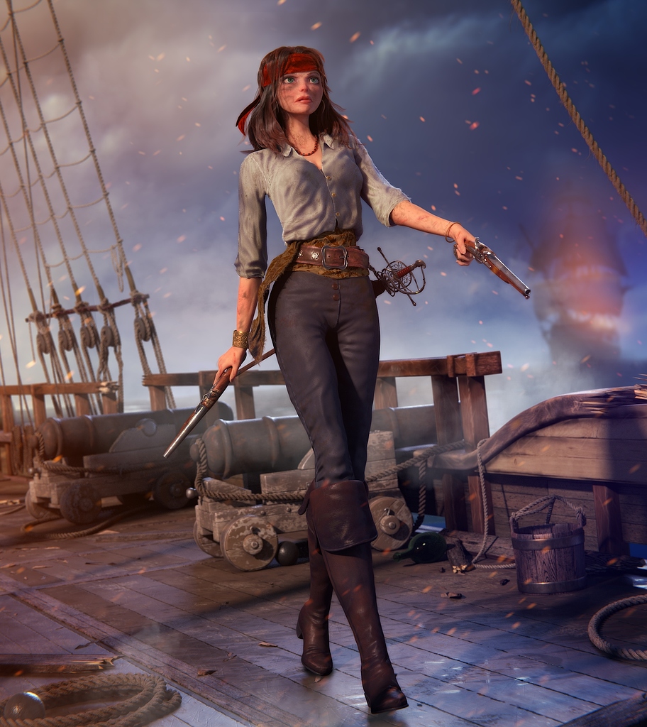Stylized female character - Pirate (Update #17) .