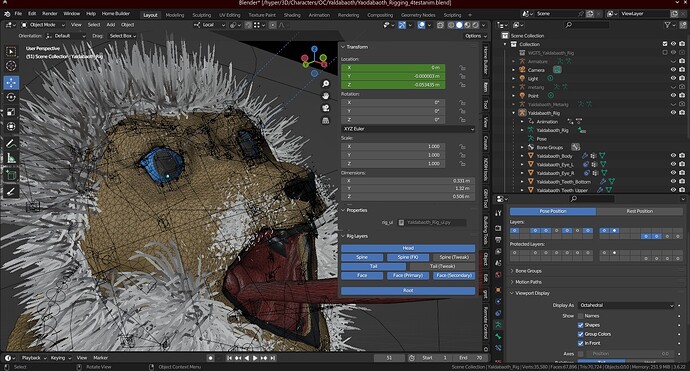 Screenshot of the project as seen in Blender