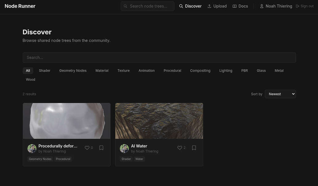 [Free Tool] Node Runner Web - share Blender node tree setups by link ...