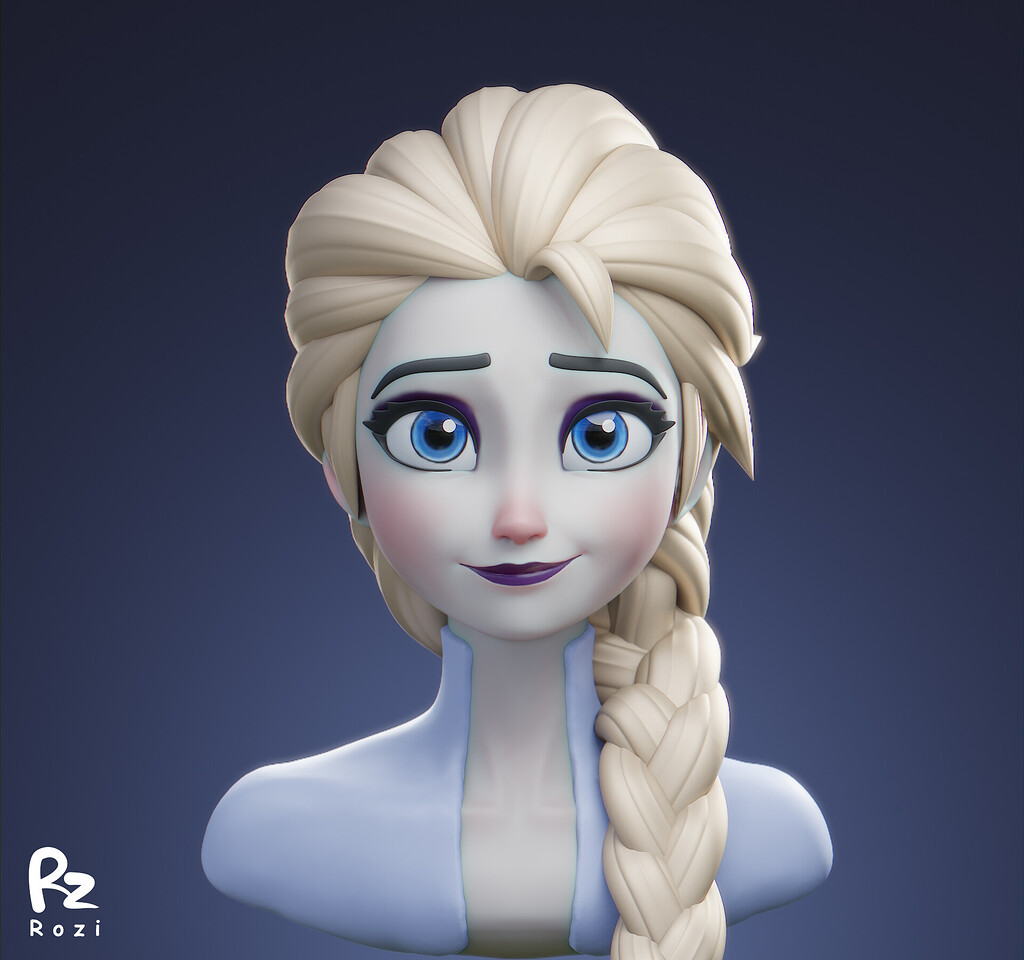 Elsa Frozen Fan Art - Finished Projects - Blender Artists Community