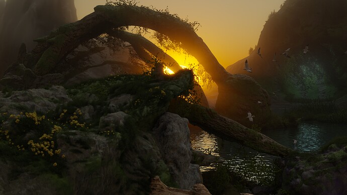 God of war fantasy nature (4k) render