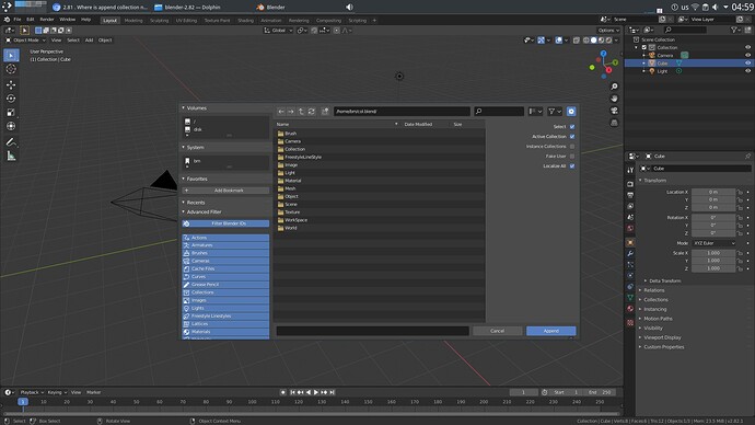 2.81 . Where is append collection now? - Basics & Interface - Blender ...