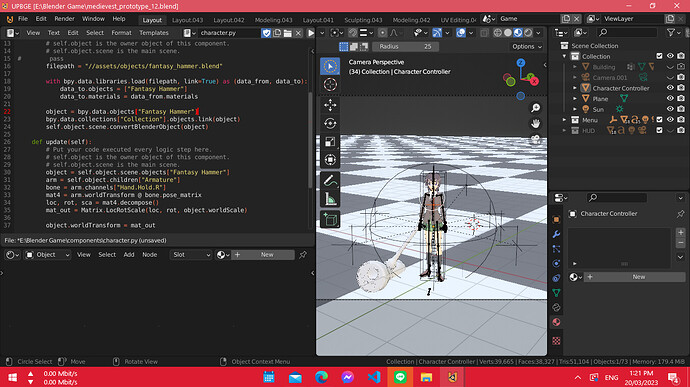 UPBGE 0.3.0 - how to assign material to the loaded object - Game Engine ...