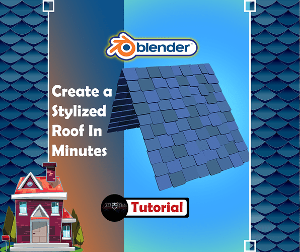 Create a stylised roof in minutes Blender 2.8 tutorial 3D Tudor PROMO