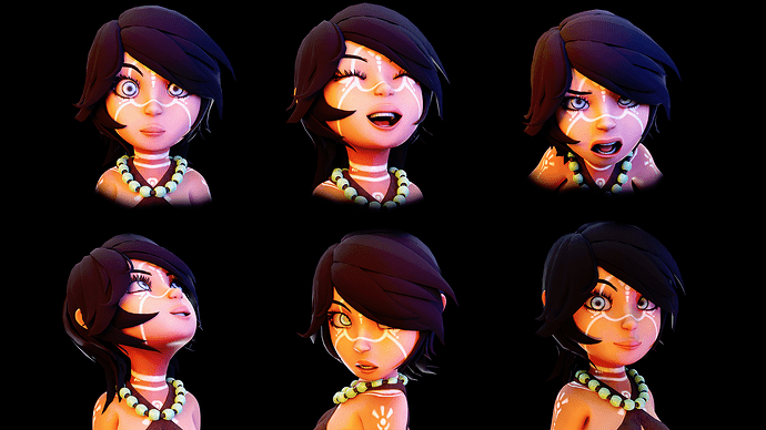 Tribal girl (Rigged 3D Model) - Finished Projects - Blender Artists ...