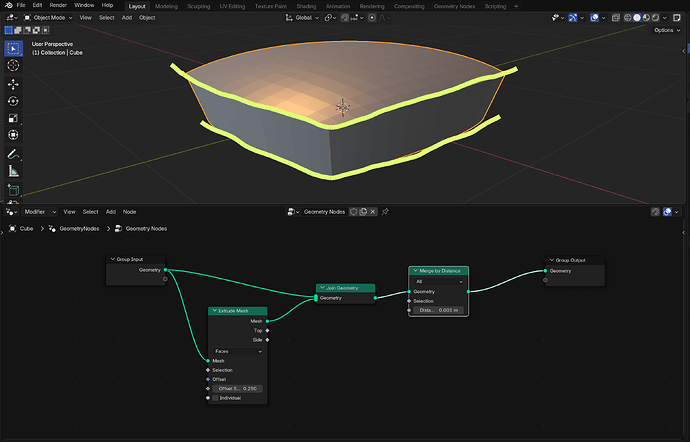 Geo Nodes shade smooth after extrusion - Modeling - Blender Artists ...