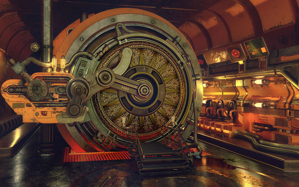 Steampunk Vault scene (Cycles Material Vault testing) - Finished ...