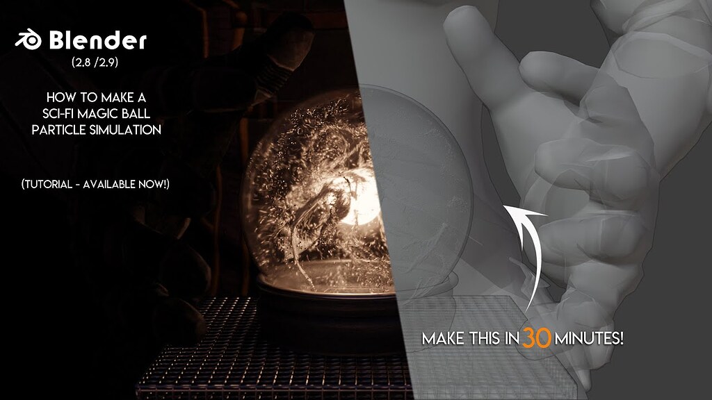 Blender | How to make a Sci-Fi Magic Ball / Orb - Particle Simulation ...