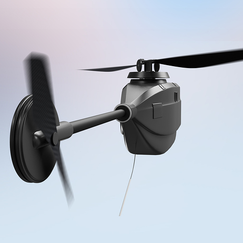 3D Render Black Hornet Nano UAV Micro Drone reconnaissance system1