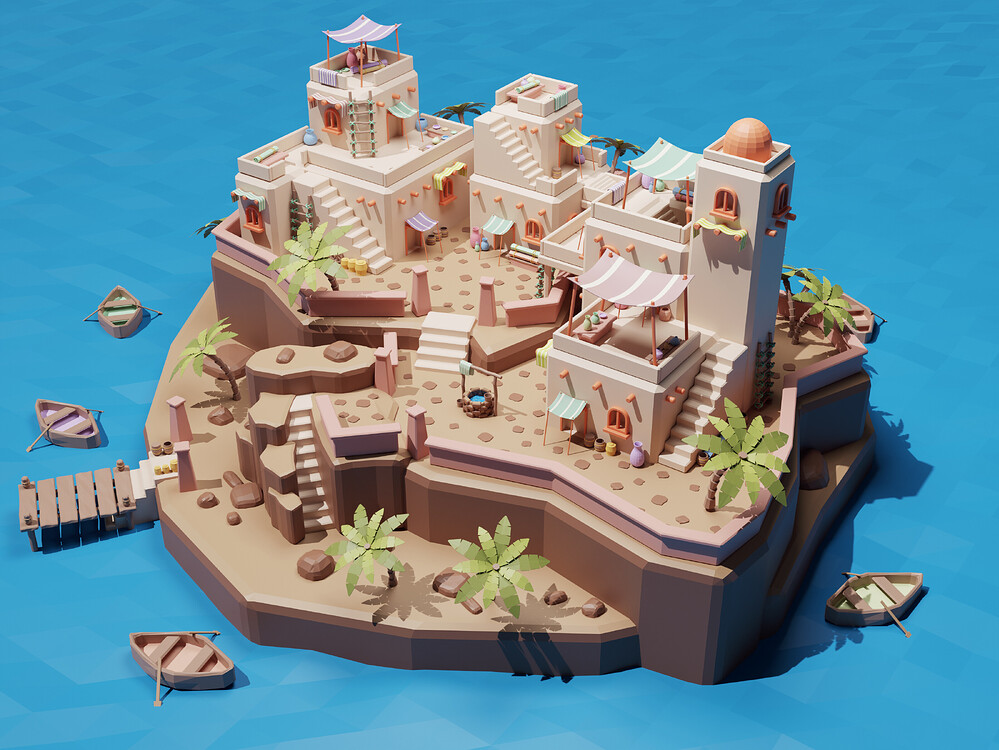 Mini island - Finished Projects - Blender Artists Community