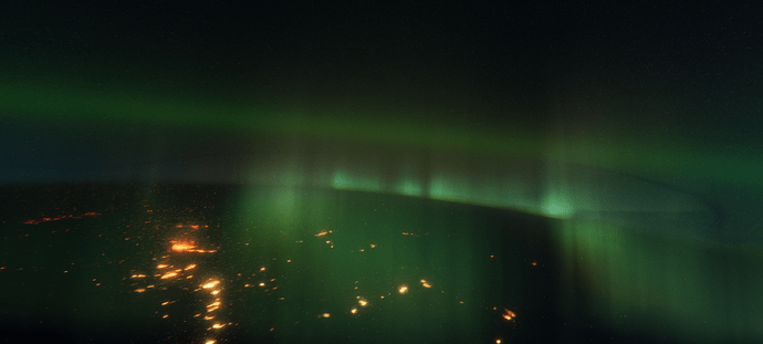 aurora from space