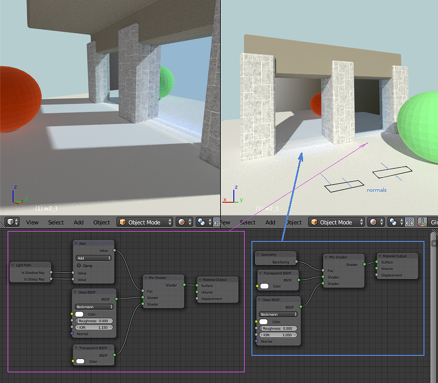 blender how to make light go through glass