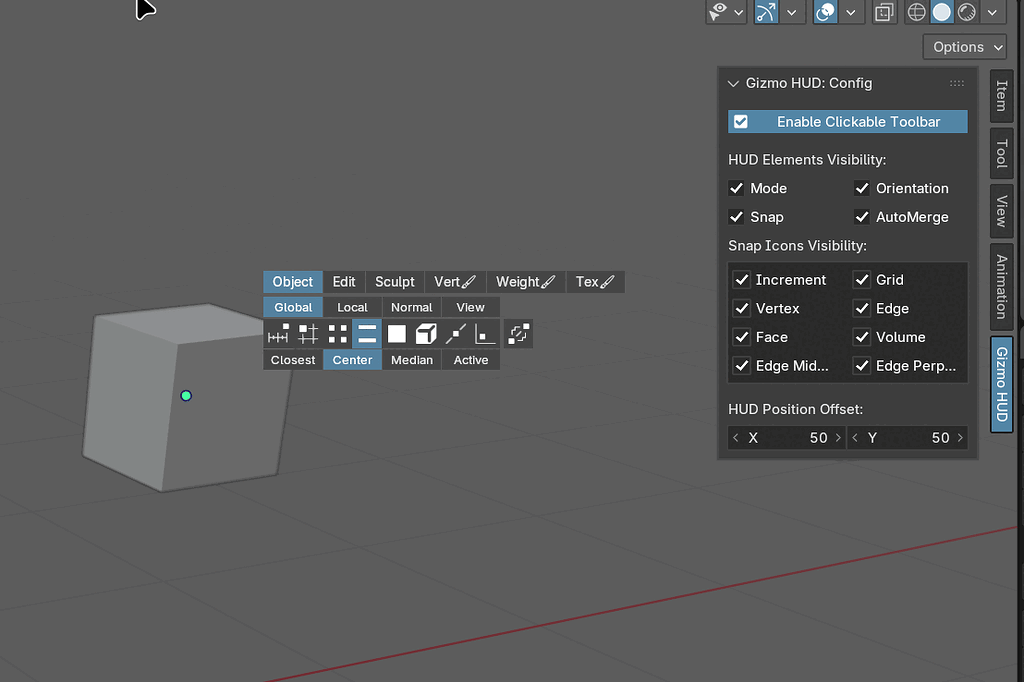 [Free Add-on] Info Gizmo HUD - Interactive Viewport Toolbar - Released ...