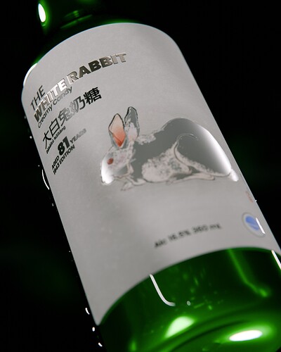 soju bottle hero shot render