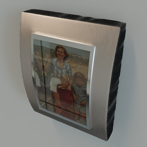 Test render of a photo frame from my desk