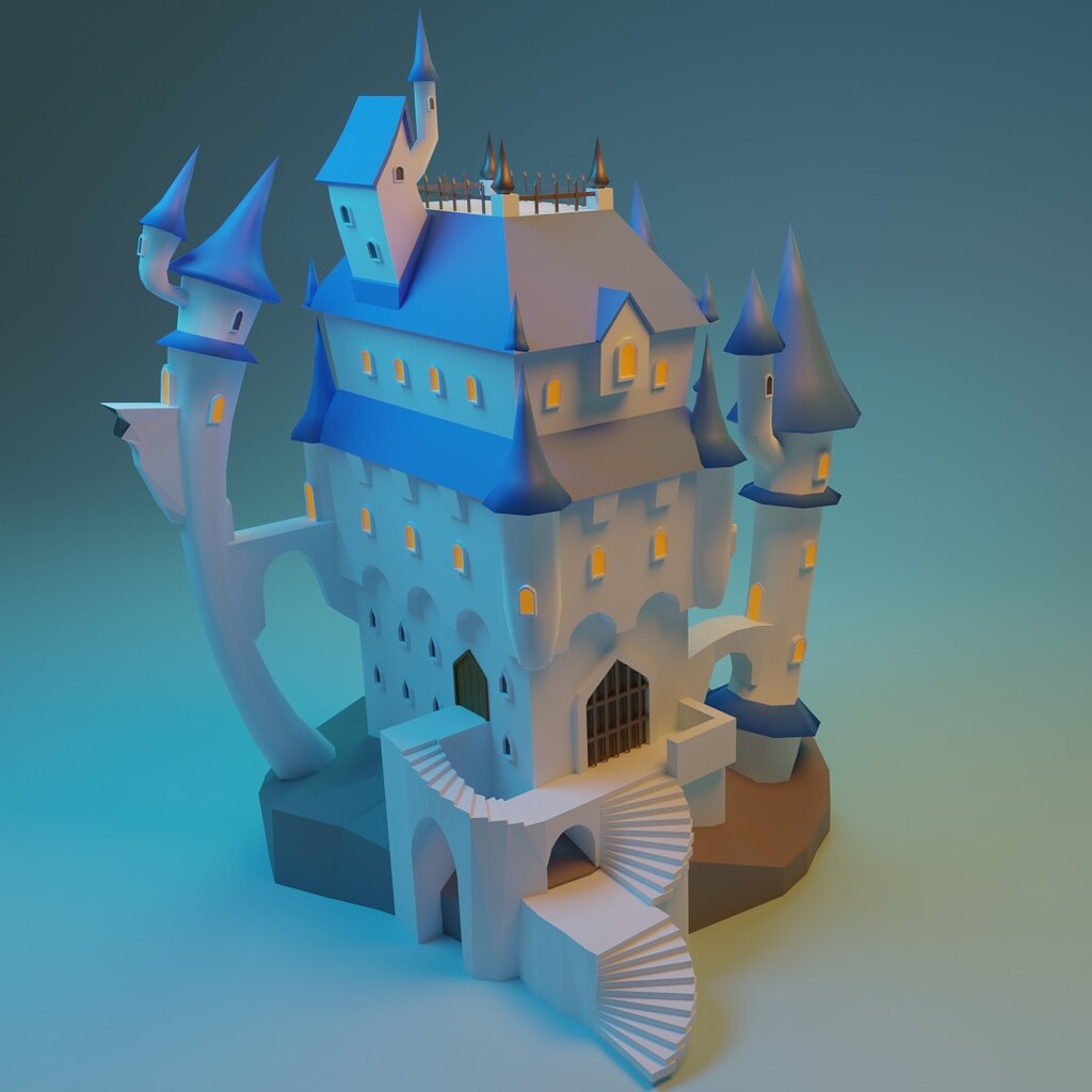 Хогвартс Low Poly