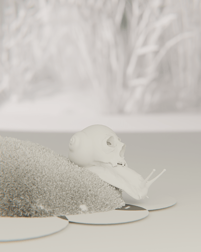 Skull Snail clay