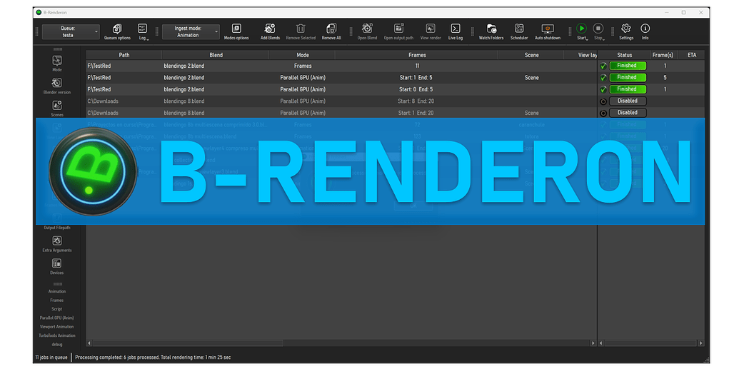 B-Renderon: Standalone render manager for Blender - Released Scripts ...