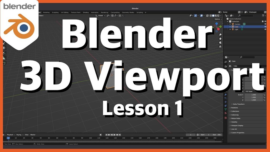 Blender 3D Viewport - Lesson 1 - Tutorials, Tips and Tricks - Blender ...