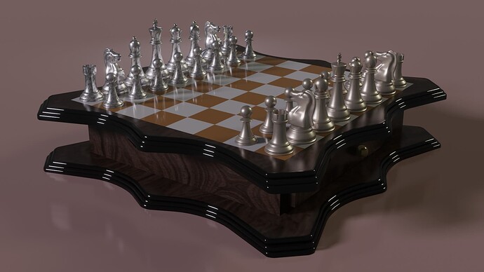 Chess-board-gold