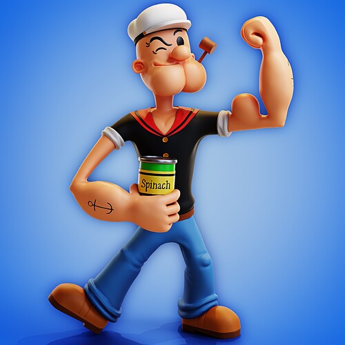 Popeye 3D Fan Art 1