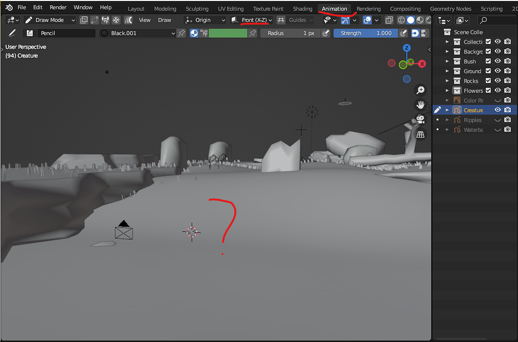 Weird behavior when using grease pencil in draw mode - Modeling - Blender  Artists Community