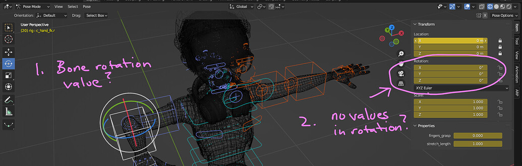 2d Rig Hand Rotation Auto Rig Pro FK bone rotation? - Animation and Rigging - Blender ...