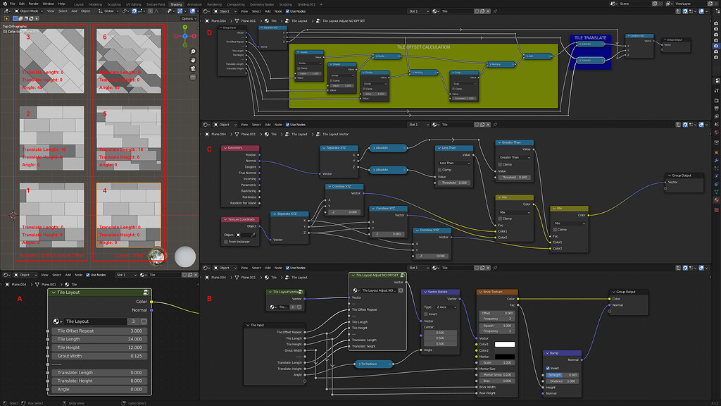 Complex Procedural Brick Texture with Controllable Offset - Materials ...