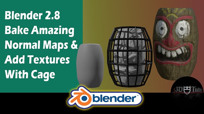 Blender 2.8 Bake Amazing Normal Maps & Add Textures With Cage Youtube