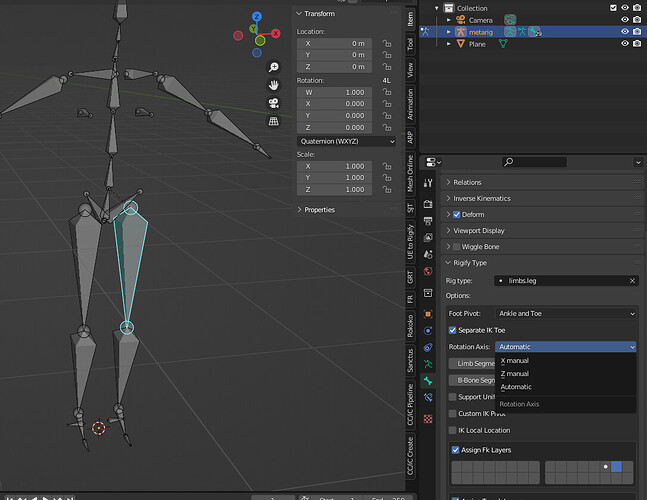 Want to change or Freeze the Axis of Pole Target in Rigify - Animation ...