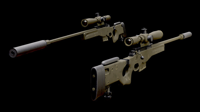 AWM weapon 3d model - Finished Projects - Blender Artists Community