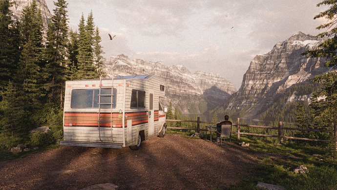 Are We There Yet - RV Scene Shot2 Retro 4K