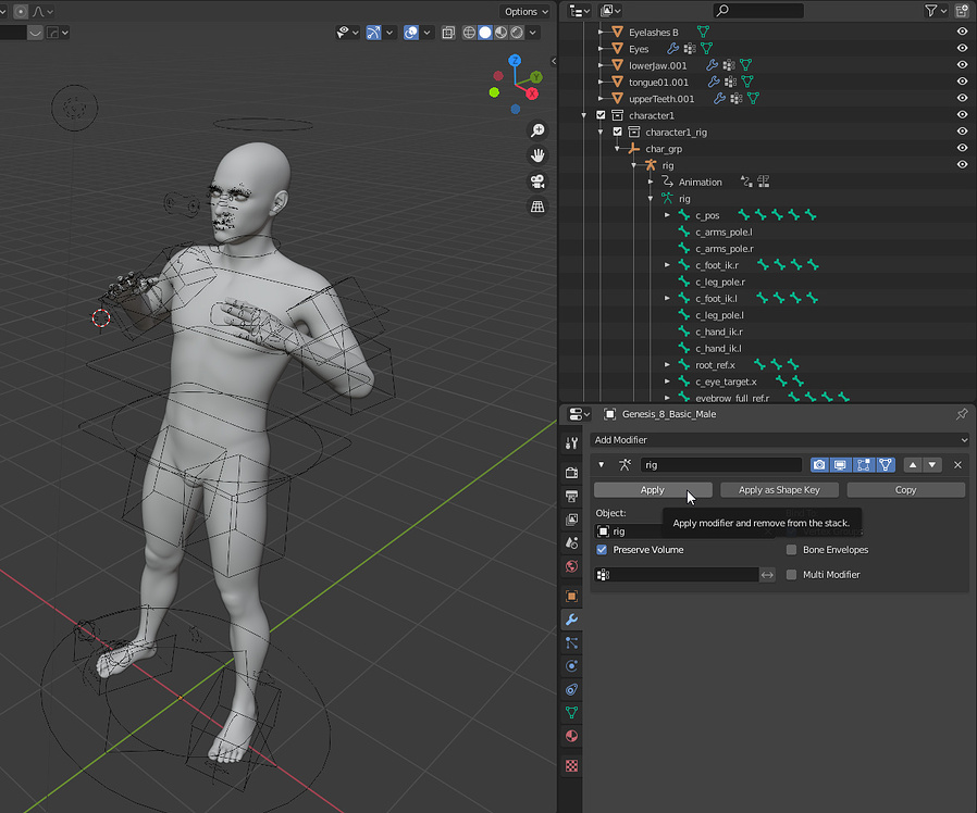 Move Armature Rig into Pose Position - Animation and Rigging - Blender ...