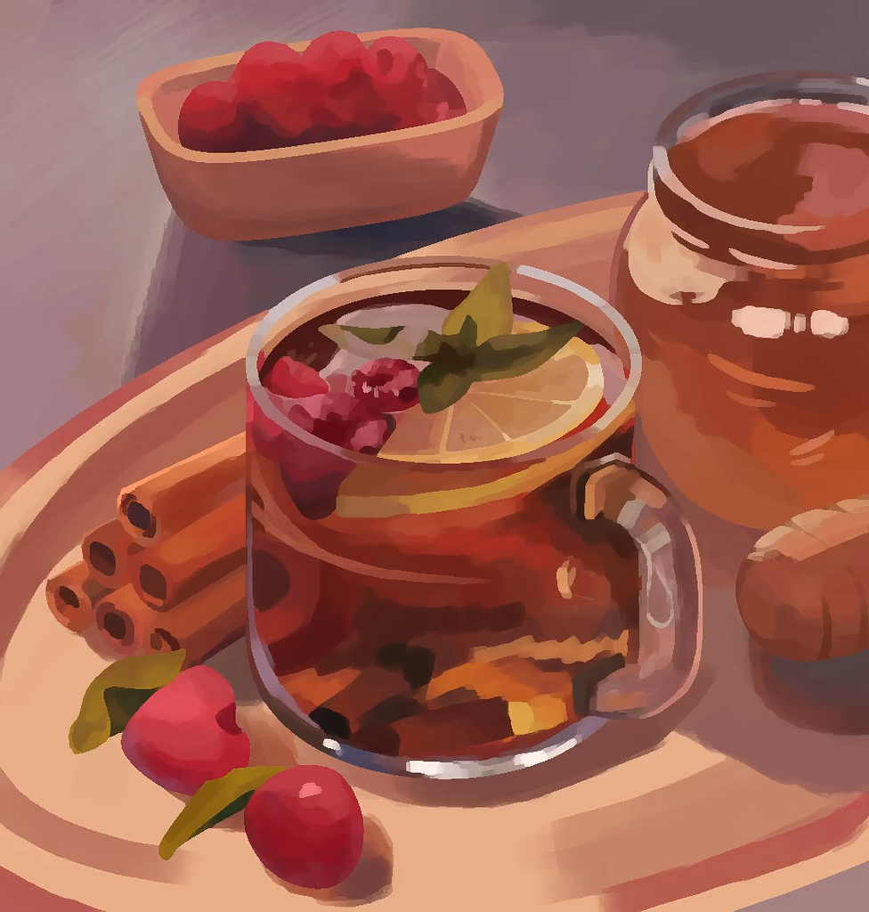 Hand-painted CherryTea