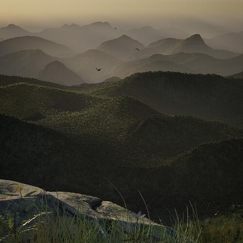 Some Rolling Hills - Final Render - square 1