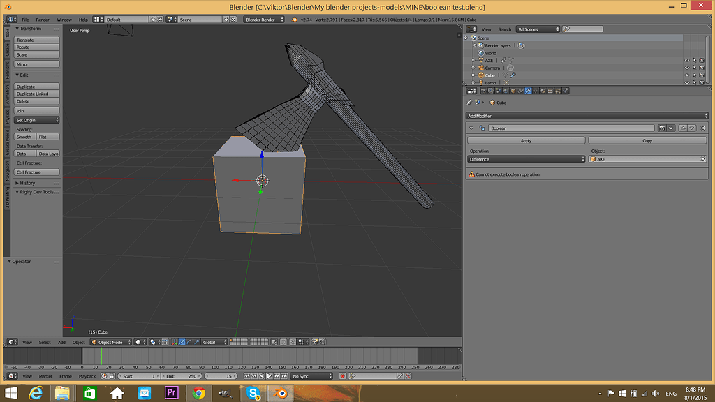 Boolean modifier doing weird things. Help. - Modeling - Blender Artists ...