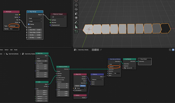 Geometry nodes: give instances solid material color? - Materials and ...