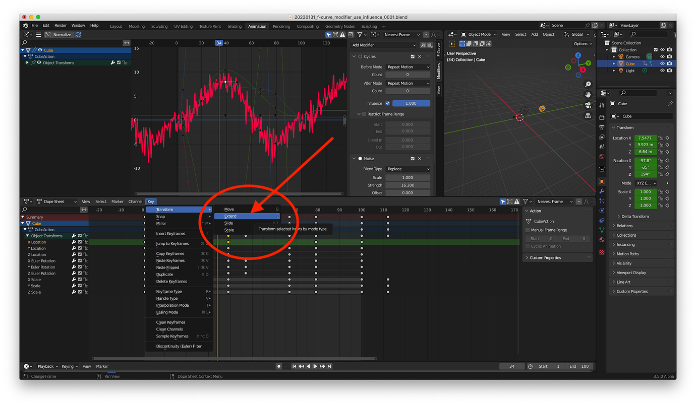 what-is-different-between-g-move-and-e-extend-in-graph-editor