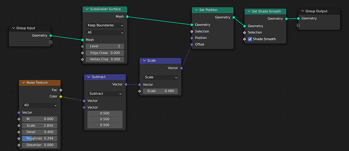 Geometry Nodes Displacement.