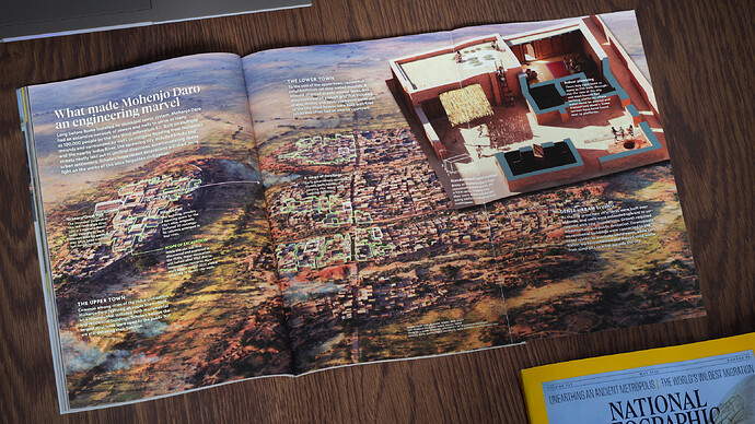 Fold-out view of the page as it appears in National Geographic Magazine.