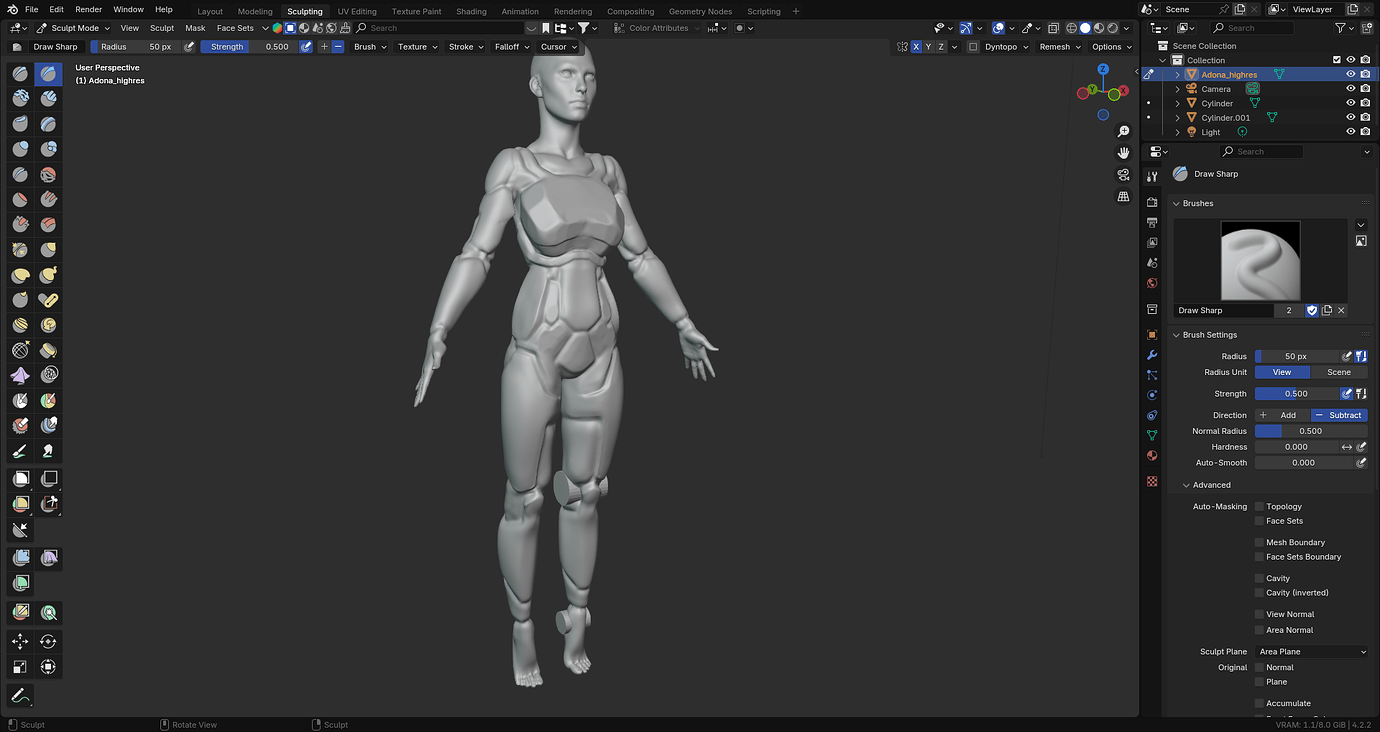 Keeping the panels polished in hard surface sculpt - Modeling - Blender ...